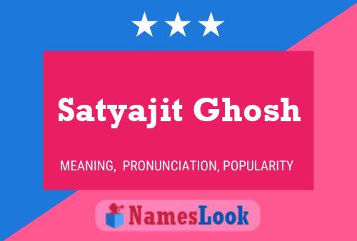 Satyajit Ghosh Namensposter