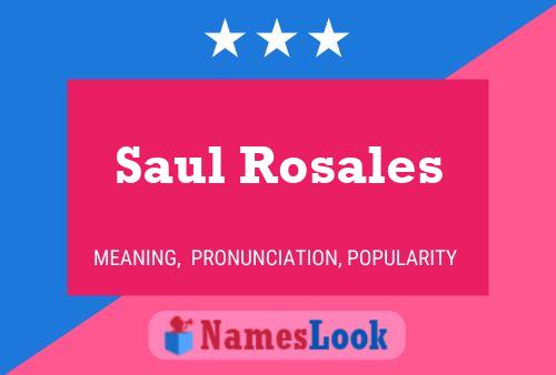 Saul Rosales Namensposter