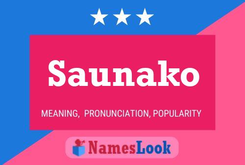 Saunako Namensposter