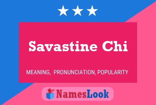 Savastine Chi Namensposter