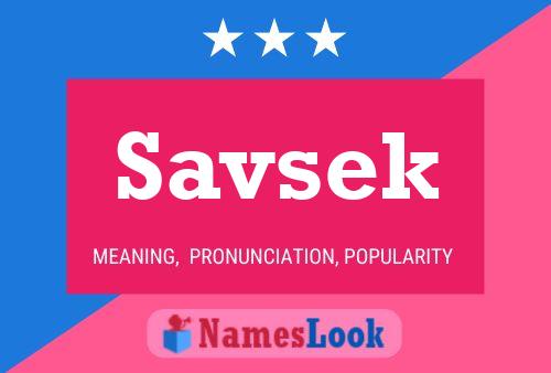 Savsek Namensposter