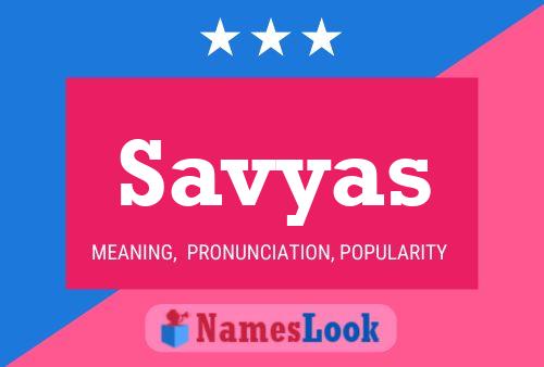 Savyas Namensposter