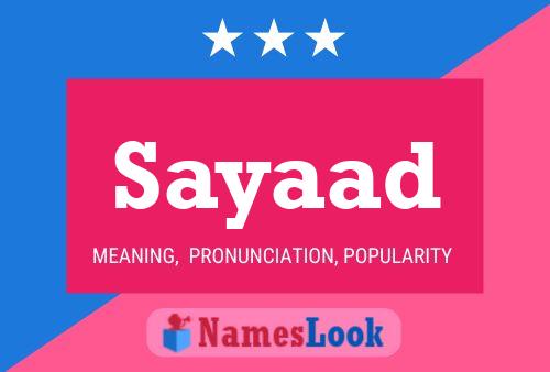 Sayaad Namensposter