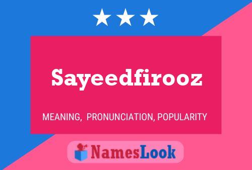 Sayeedfirooz Namensposter