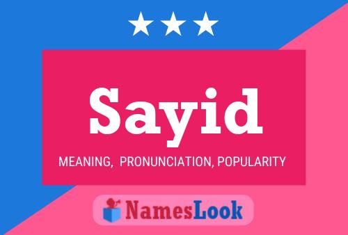 Sayid Namensposter