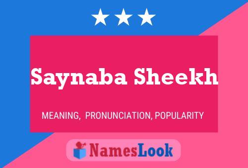 Saynaba Sheekh Namensposter