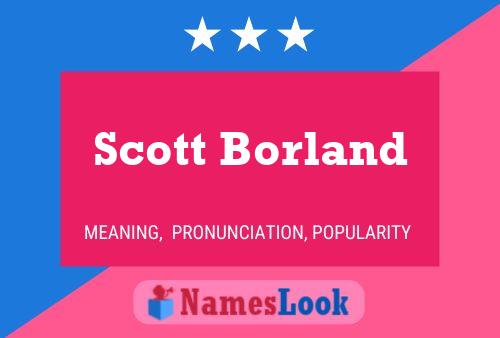 Scott Borland Namensposter