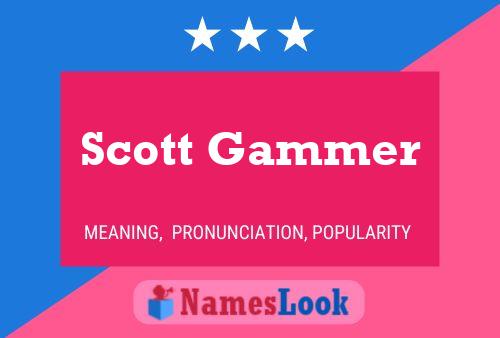 Scott Gammer Namensposter