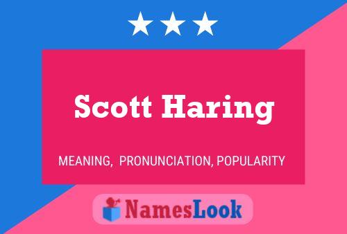 Scott Haring Namensposter