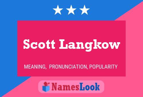 Scott Langkow Namensposter