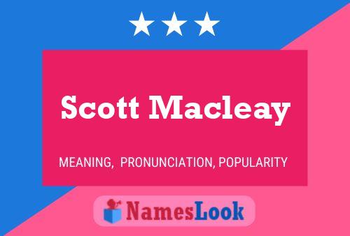 Scott Macleay Namensposter