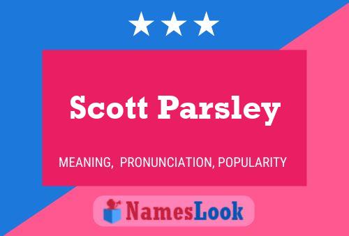 Scott Parsley Namensposter