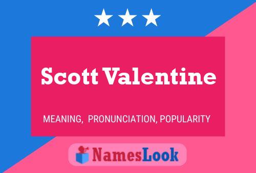 Scott Valentine Namensposter