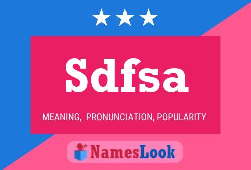 Sdfsa Namensposter