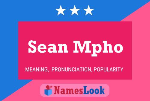 Sean Mpho Namensposter