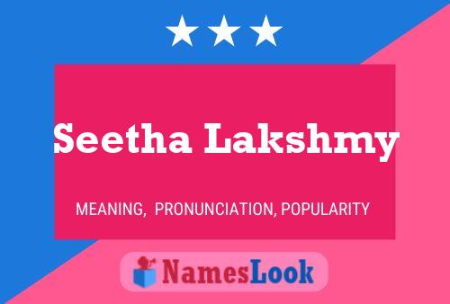 Seetha Lakshmy Namensposter