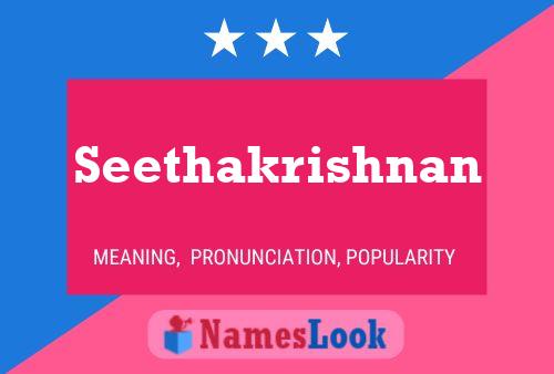 Seethakrishnan Namensposter