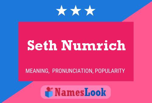 Seth Numrich Namensposter