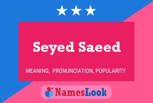 Seyed Saeed Namensposter