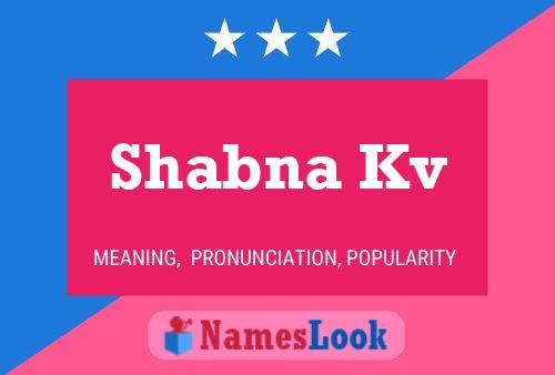 Shabna Kv Namensposter