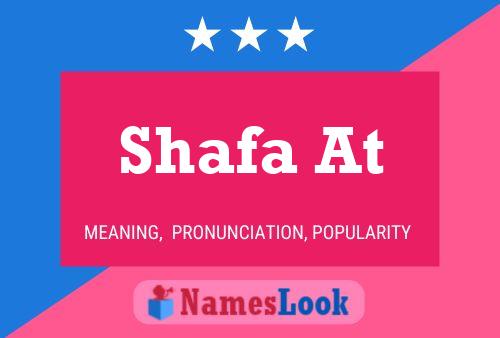 Shafa At Namensposter