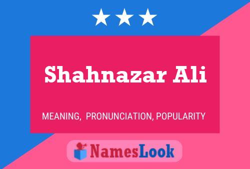 Shahnazar Ali Namensposter