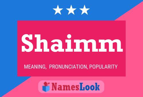 Shaimm Namensposter