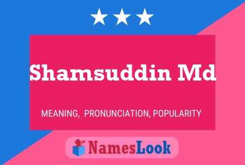 Shamsuddin Md Namensposter