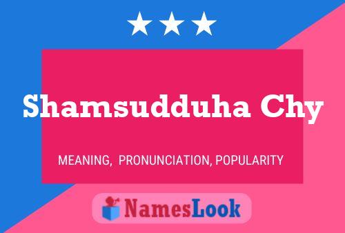 Shamsudduha Chy Namensposter