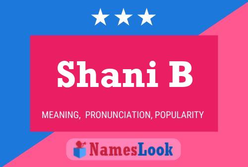 Shani B Namensposter