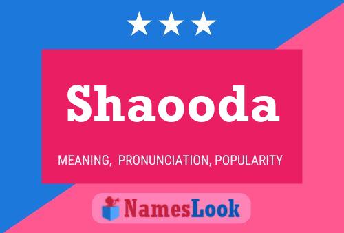 Shaooda Namensposter