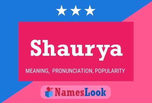 Shaurya Namensposter