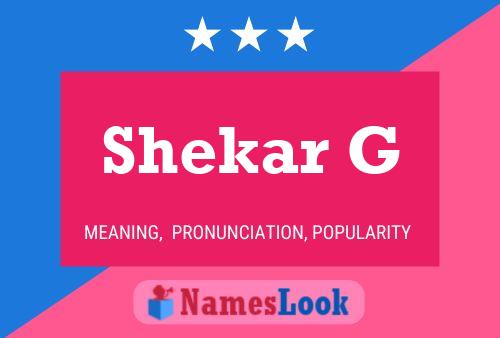 Shekar G Namensposter