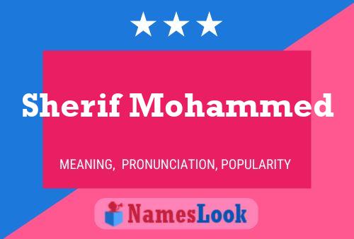 Sherif Mohammed Namensposter