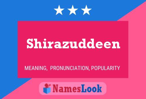 Shirazuddeen Namensposter