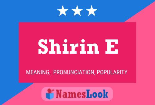 Shirin E Namensposter