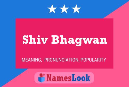 Shiv Bhagwan Namensposter