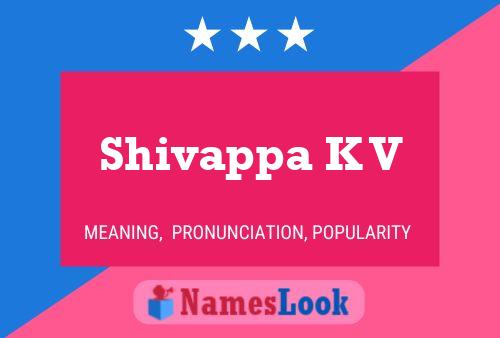 Shivappa K V Namensposter