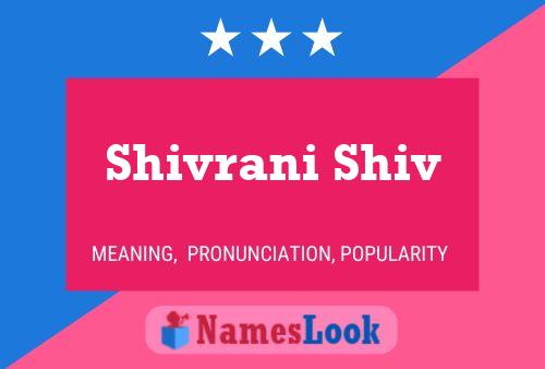 Shivrani Shiv Namensposter