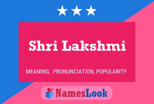 Shri Lakshmi Namensposter