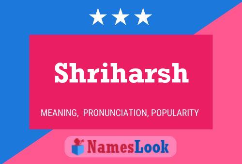 Shriharsh Namensposter