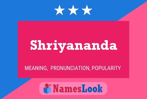 Shriyananda Namensposter