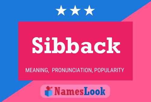 Sibback Namensposter