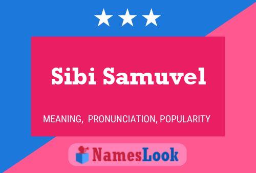 Sibi Samuvel Namensposter