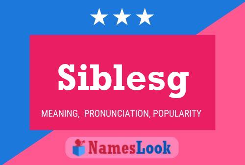 Siblesg Namensposter