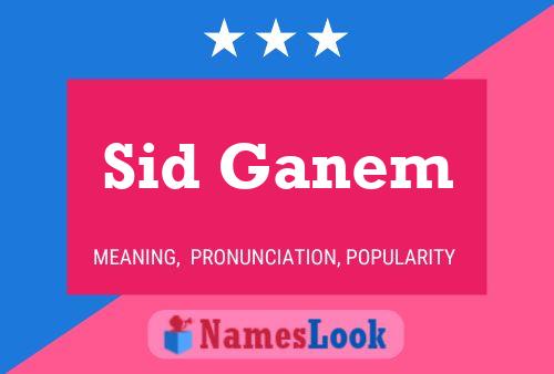 Sid Ganem Namensposter