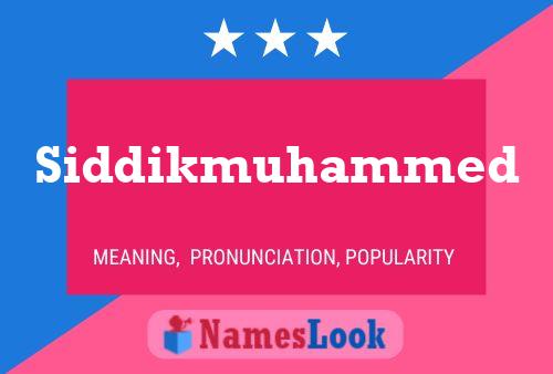 Siddikmuhammed Namensposter