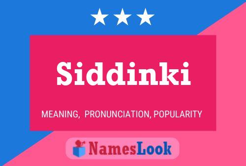 Siddinki Namensposter