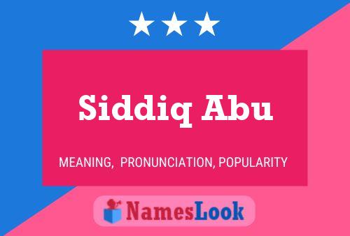 Siddiq Abu Namensposter