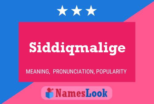 Siddiqmalige Namensposter